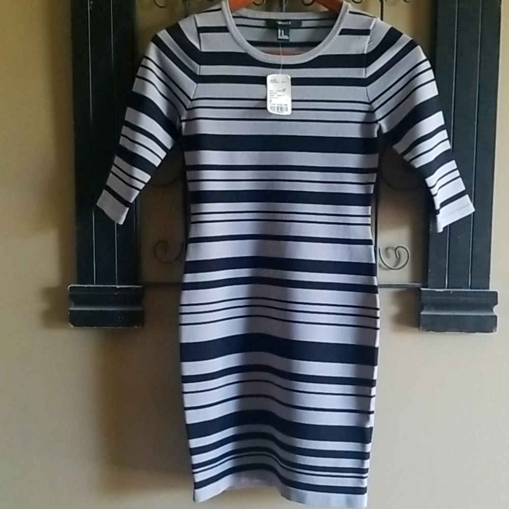 NEW Forever 21 Bodycon Stripe Dress